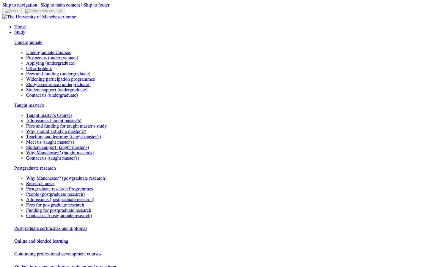 The website of University of Manchester – Fashion Product Innovation