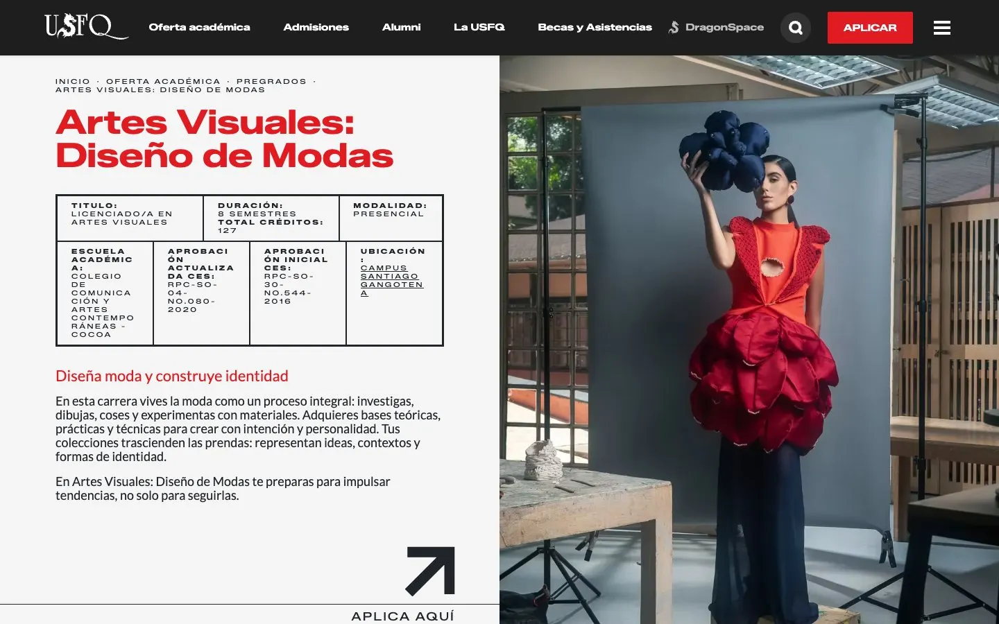 Le site de USFQ – Diseño de Modas