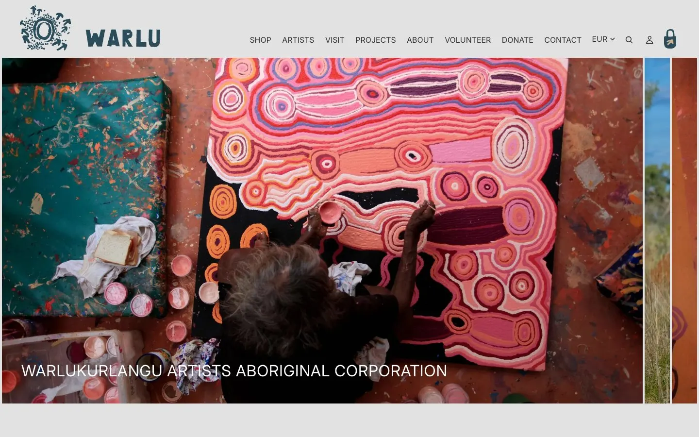 The website of Warlukurlangu Artists