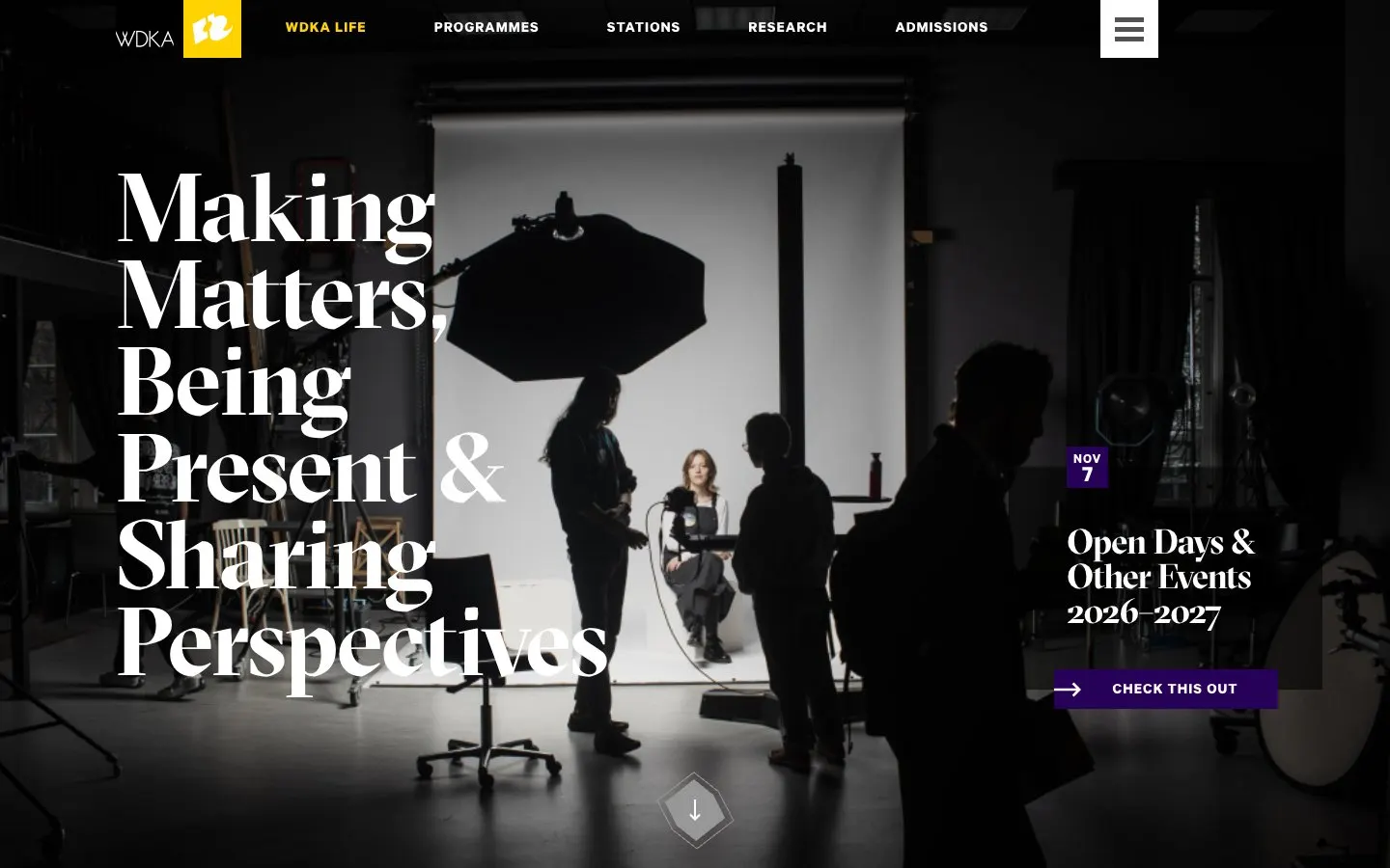 The website of Willem de Kooning Academy